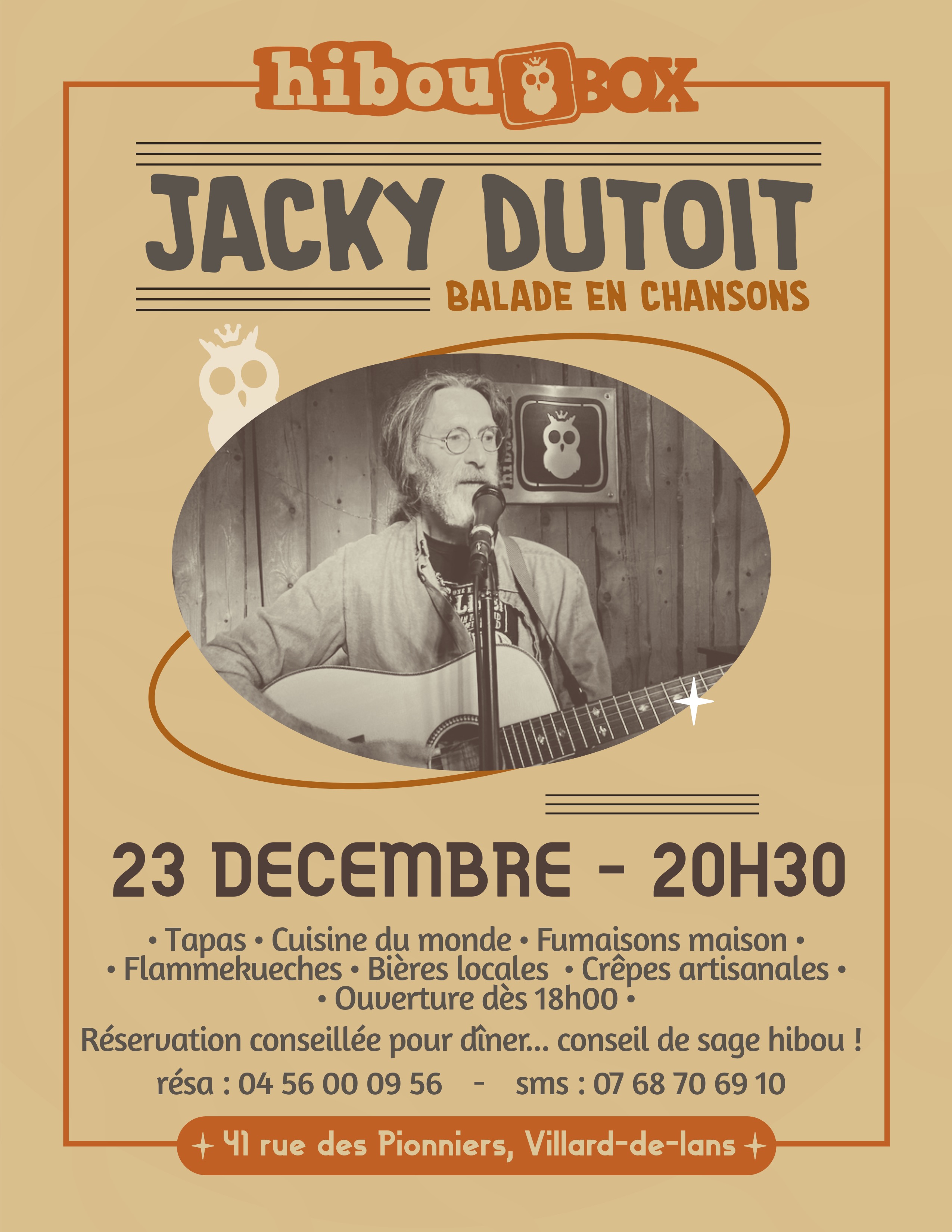 Concert Jacky Dutoit - Balade en chansons solo