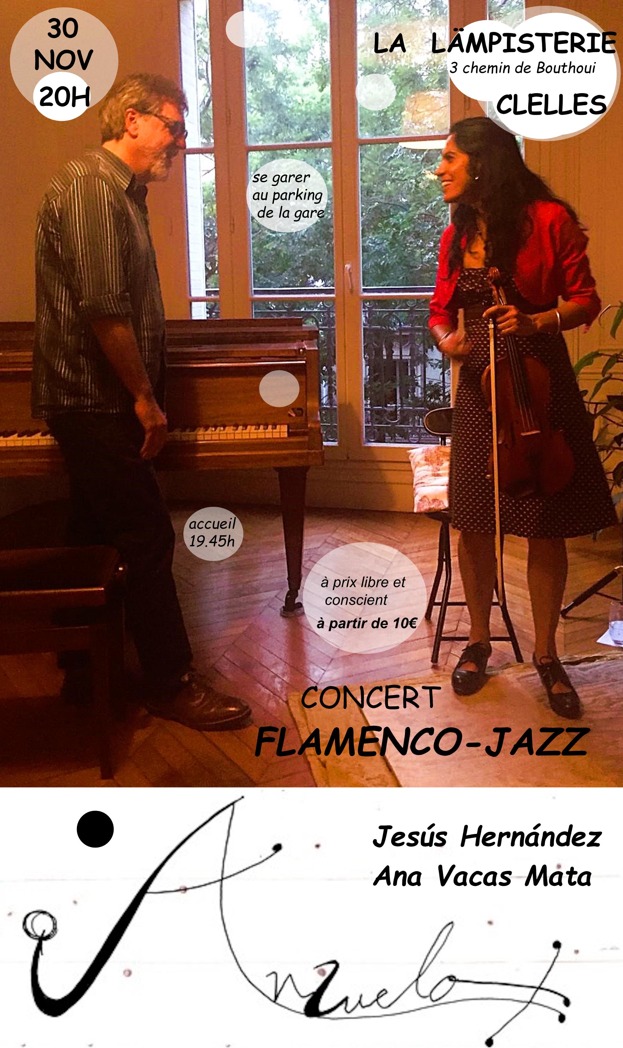 Duo ANZUELO, concert flamenco-jazz ( piano-violon