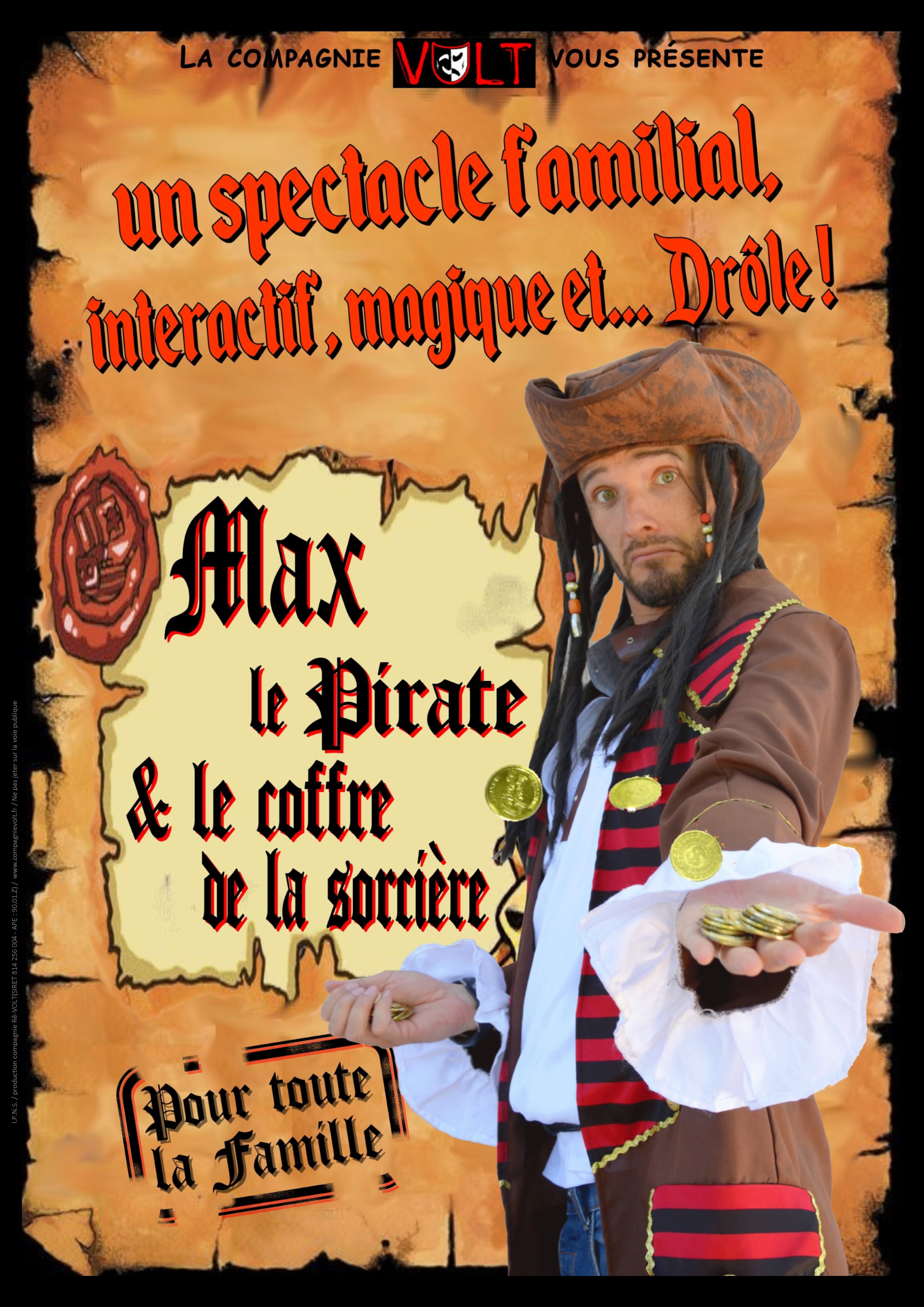 Spectacle enfant - Max le pirate et le coffre de la sorcière