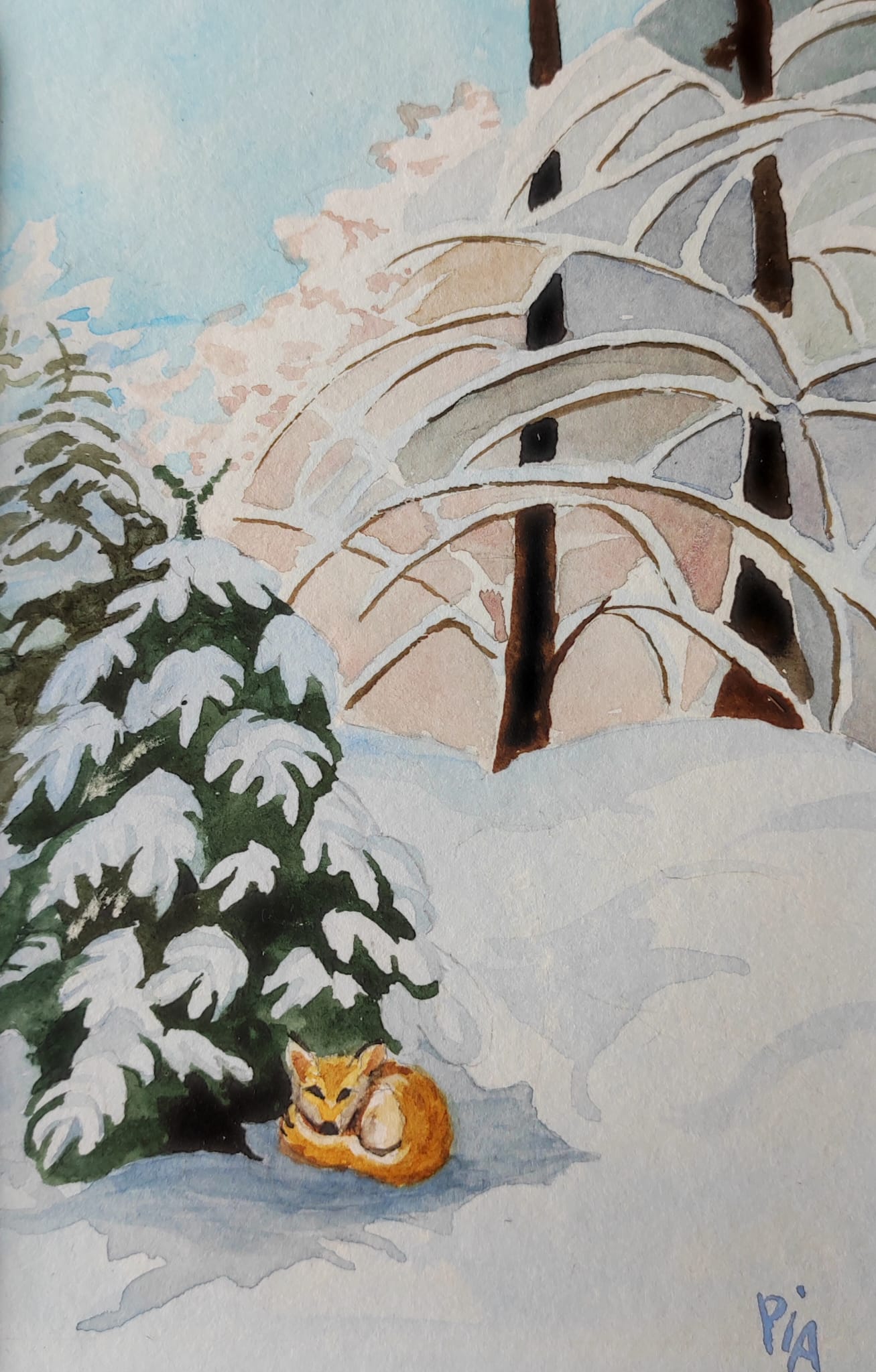 Exposition « Fées d'hiver » - Aquarelles de Marie-Odile Le Pennec