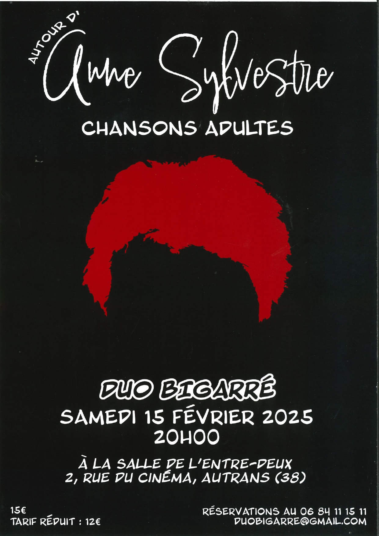 Concert Autour d'Anne Sylsvestre chansons adultes