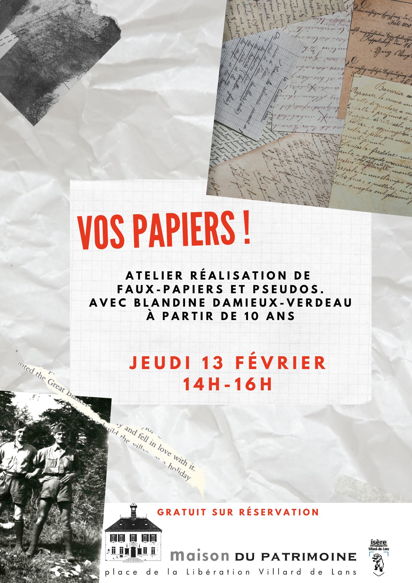 Atelier -Vos papiers -