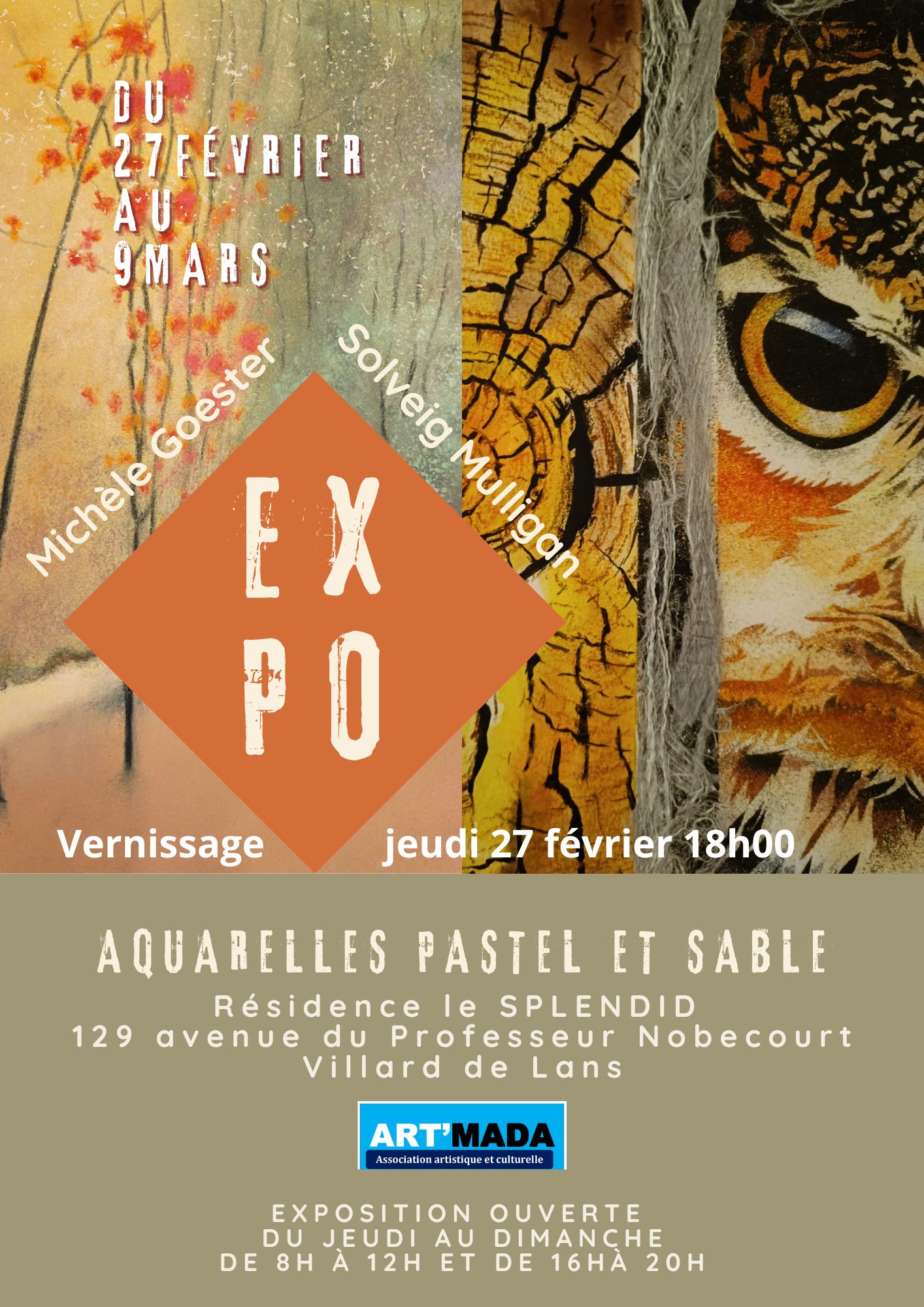 Exposition de Mesdames Goester et Mulligan avec Art'Mada