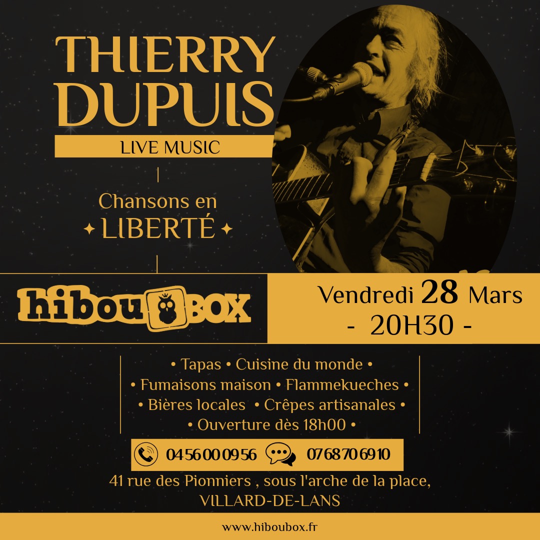 Concert Thierry Dupuis solo - Chansons en liberté